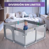 JUPPLIES Parque Infantil Bebe 120x120cm + Alfombra Bebe – Corralito Bebe con Malla Transpirable - details 0