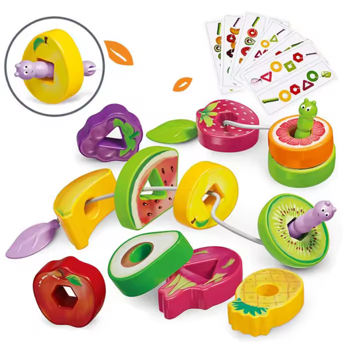 Juguetes Para Bebés Despues De Nacido Sorteo De Formas Y Colores Con Cuentas De Frutas Para El Aprendizaje Temprano Y Las Habilidades Motoras Finas Regalo De Cumpleaños Para Niños De 1 a 3 Años - 1