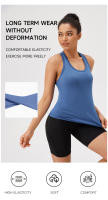 Chaleco De Yoga Para Mujer Deporte Sin Mangas Camiseta De Entrenamiento Fitness Running Outdoor Chaleco Deportivo Ajustable - details 4