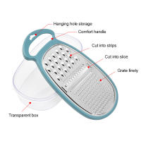 Rallador De Acero Inoxidable 3 En 1 Para El Hogar Con Contenedor Multifuncional Cortador De Verduras Herramienta De Cocina Manual Para Queso - details 3