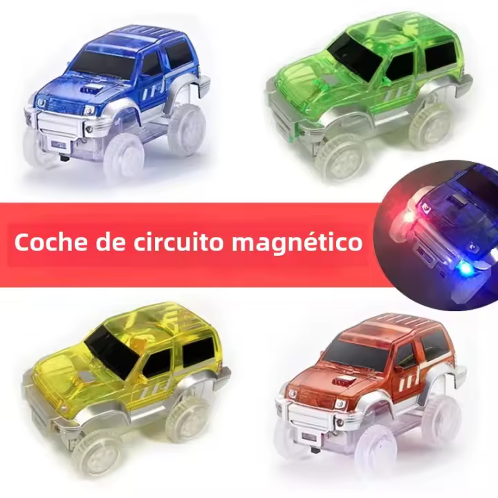 Coche De Rail DIY De Alta Velocidad Con Luz Eléctrica Juguetes Educativos Para Niños Material ABS Batería AA No Incluida - 1