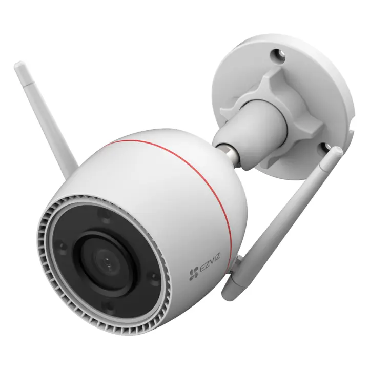 Ezviz H3C Cámara de vigilancia exterior Video H.265 Resolución video 1080p Visión nocturna por infrarrojos (30m) Detección de personas con tecnología IA Resistente al exterior IP67 Captura de sonido Funciona con Asistente de Google y Alexa de Amazon - 1