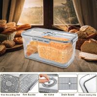 Caja De Almacenamiento De Alimentos Grande Con Registro De Tiempo Para Panadería Caja De Plástico De Grado Cocina Con Organizador De Nevera - details 0