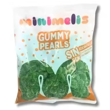 Golosinas sin azúcar Minimelis Perlas Verdes rebozadas 1kg. - 1