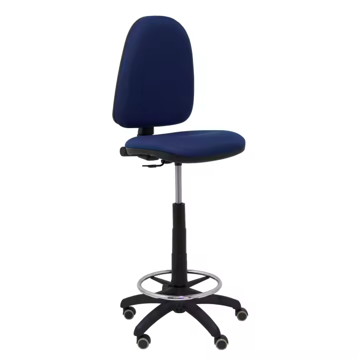 Piqueras Y Crespo Taburete Ergonómico con Ruedas y Aro Reposapiés Cromado - 1