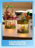 SpongeBob Patrick Star Bloques De Construcción DIY Casa De Piña Y Fresa Con Luz Decoración De Escritorio Juguetes Para Niños - details 9