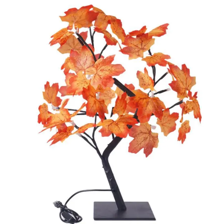 Lámpara De Mesa Árbol De Cerezo Con Luz Nocturna USB/Batería Botón De Toque Artificial Bonsái Lámpara LED Decorativa Para Escritorio - 1