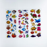 12 Hojas De Pegatinas 3D De Peces Marinos Para Niños Y Niñas Decoración De Álbum De Fotos Regalo Divertido Con Diseño De Dibujos Animados Marinos - details 9