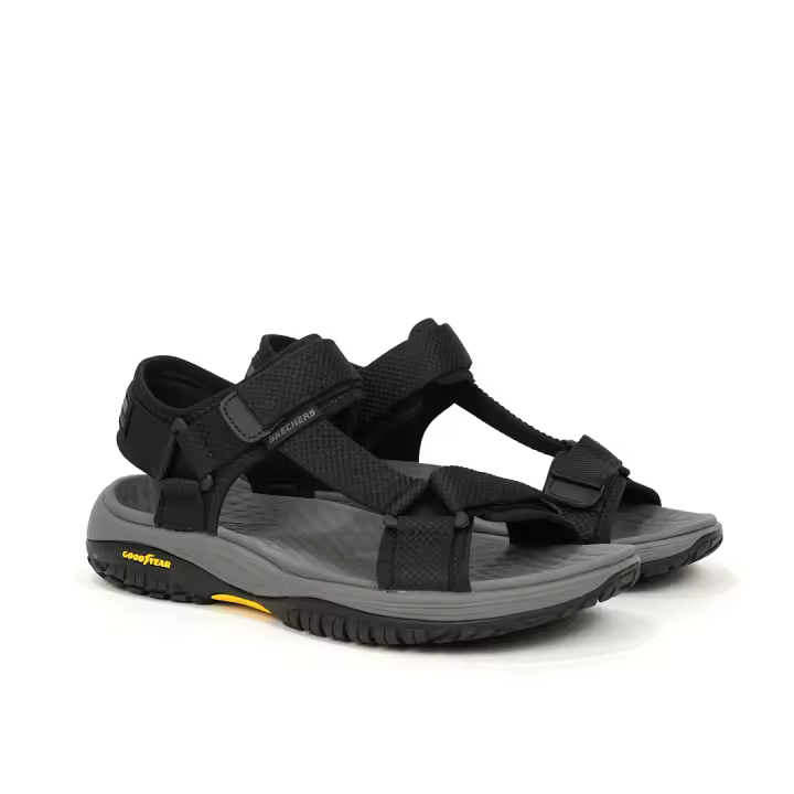 Skechers - Sandalia Hombre Lomell 204351 Negro Cierre Velcros - 1