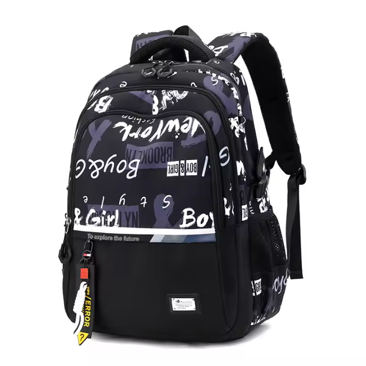 Mochila Escolar de Niño Adolescente - Mochila Colegio Chicos 10 12 16 18 años - Mochila para portátil de 15.6" - Ligera Mochila de Viaje Instituto Grande Impermeable de Moda, Negro - 1