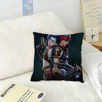 Funda De Cojín Anime Arcane Jinx Suave Para Decoración De Sofa Y Hogar Protección De Almohada Tamaño 45x45cm 50x50cm - details 10