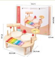 Set De Batería De Madera Para Bebés Juguete Musical Montessori Instrumentos De Percusión Para Niños De 3 a 6 Años - details 25