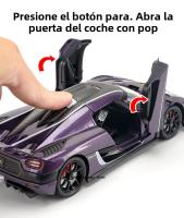 Coche De Juguetes Miniatura 1:24 Con Puertas Abiertas Y Función Retroceso Para Niños Coche Deportivo De Aleación Durable Regalo Ideal Para Niños Mayores De 3 Años - details 9