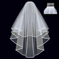 Velo De Novia Corto Para Mujeres Simple Con Peine Para Bodas Baños De Marido Fiesta Disfraz De Chucky Halloween - details 6