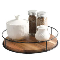 Organizador Giratorio De 360 Grados Para Cocina Y Pantry Ecológico De Madera Con Estante De Contado Versátil Para Almacenamiento De Sundries - details 5