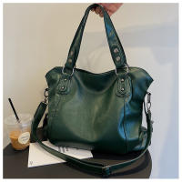 Bolso De Hombro Para Mujer En Cuero PU Gran Capacidad Bolso Cruzado Casual Retro De Color Sólido Para Viaje Y Compras - details 13
