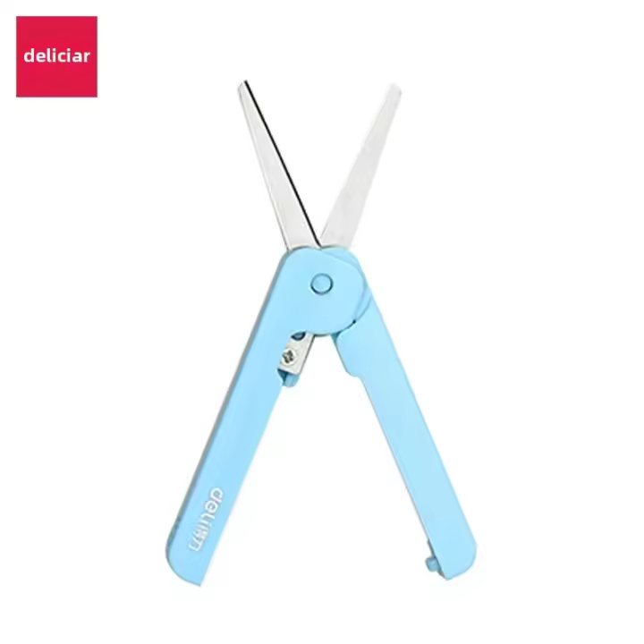 Tijeras Retráctiles Pequeñas Deli 1 Pieza Portátiles Mini Tijeras De Color Caramelo Plegables Multifuncionales Para Escuela Y Oficina - 1
