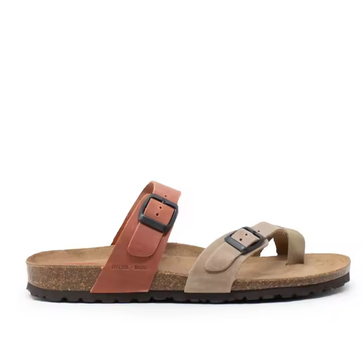 INTER-BIOS 7212 KAKI  35959 25V BIO DEDO DOS HEBILLAS KAKI-TEJA-BEIGE - 1