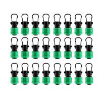 Tapón de tapa de tubo de riego por goteo, accesorio Universal de 1/2 pulgadas, 24 piezas, para aspersor de tubo con cinta de goteo de 16mm - details 0