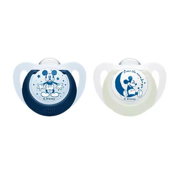 Nuk Chupete Latex Mickey Night 6-18M 2 Unidades - 1