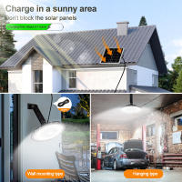 Luz Solar Exterior 5 Modos 180LED IP65 Impermeable Con Sensor De Movimiento Luz De Inundación Solar Para Granero Gazebos Jardín Garage Incluye Control Remoto - details 5