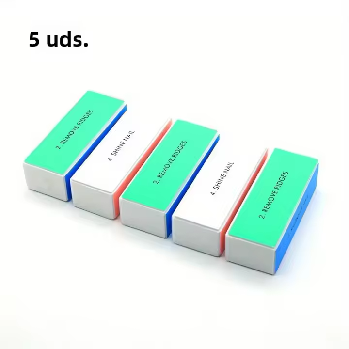 Set De Bloques De Lijado Para Uñas 1/3/5 Piezas 4 Maneras Brillante Pulidor De Uñas Manicura Y Lijado Colorido - 1