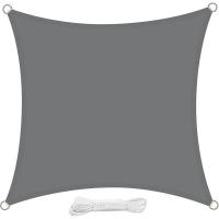 "Toldo Vela de Sombra Cuadrado 2x2 Metro PES Impermeable Protección Rayos UV para Patio Exteriores Jardín - details 0