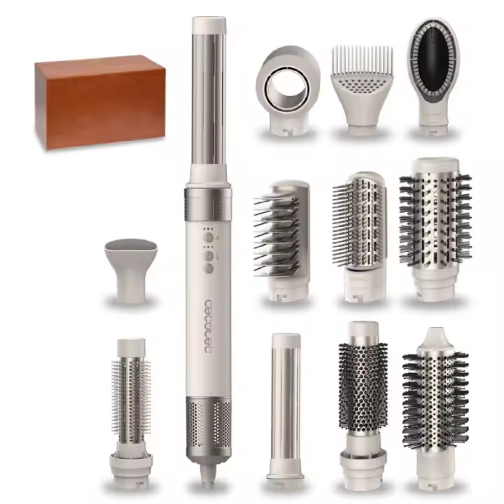 Cecotec Cepillo de aire CeramicCare 12in1 AirGlam Champagne - 1