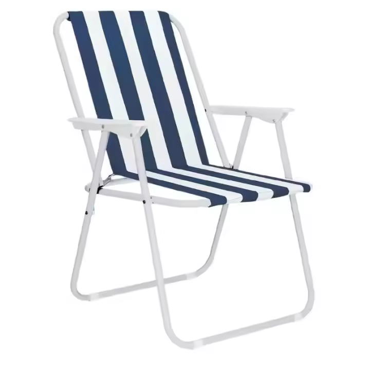 Silla de Playa Plegable con Reposabrazos Silla Plegable portátil para Playa Camping Ocio al Aire Libre Exterior 74X52X38CM. - 1