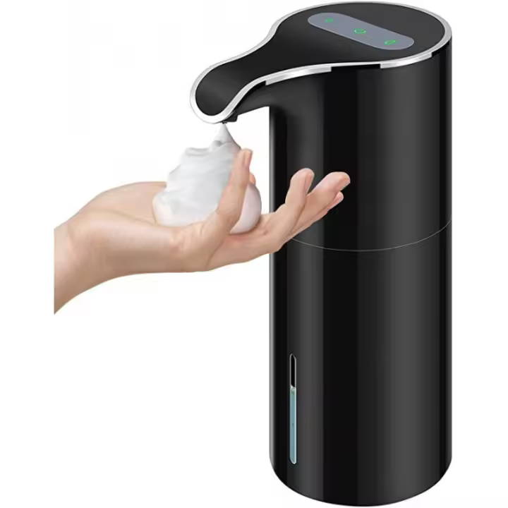 Dispensador automático de jabón sin contacto, moderno, cocina y baño, manos libres, volumen ajustable, batería de larga duración, compatible con jabón grueso y fino, fácil para niños pequeños, - 1