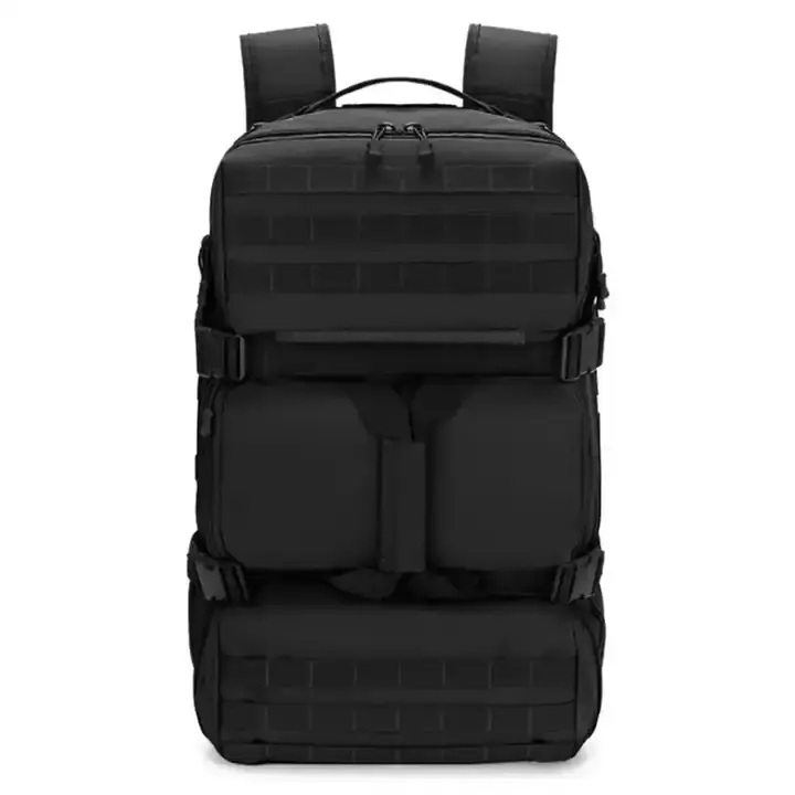 Prowalk - Mochila grande de 65 litros de viaje diseño militar estilo maleta 3 en 1 , se lleva como mochila, bolso de mano o de hombro, se abre como una maleta, para acampada y montaña, un bolso versátil y fácil de utilizar - 1