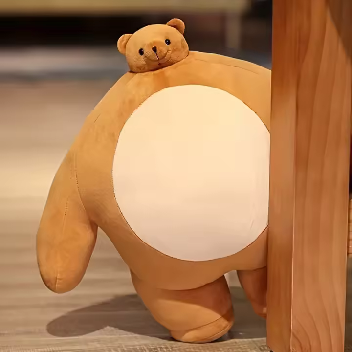 Oso De Peluche Grande Y Adorable Para Niñas Y Niños Oso De Cabeza Pequeña Relleno De Algodón PP Material De Tela Sin Edad Específica - 1