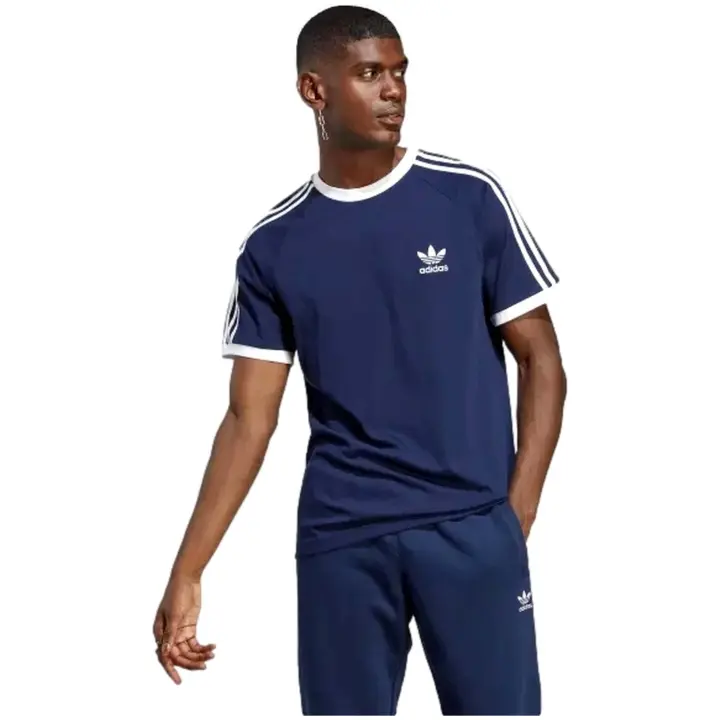 Camiseta de Manga Corta Adidas 3-Stripes Tee       Nindig para hombre en color azul - 1
