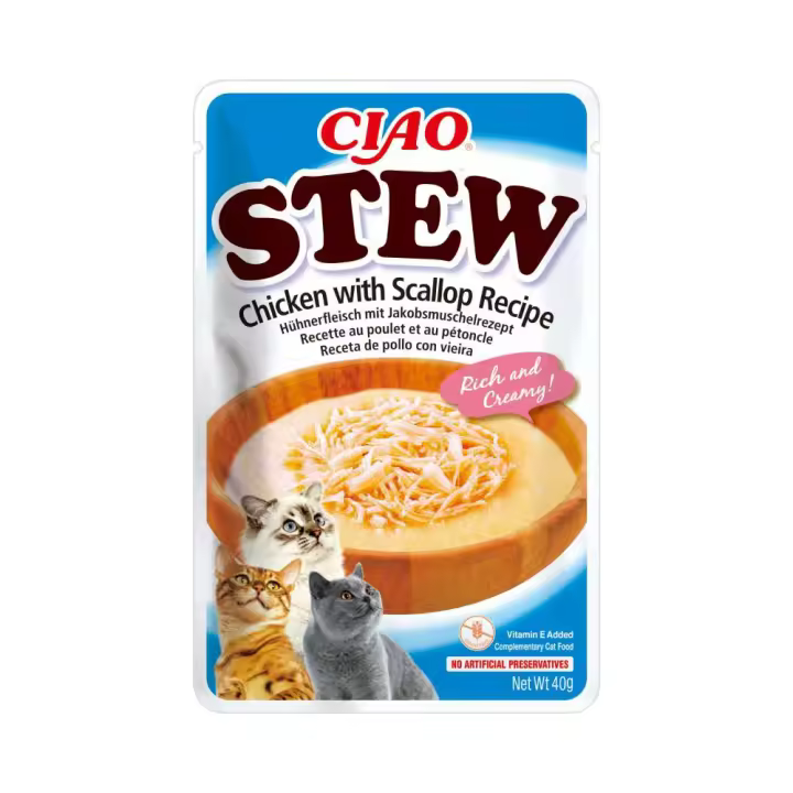 Churu Cat Stew Guiso De Pollo Con Vieira 40 Gr - 1