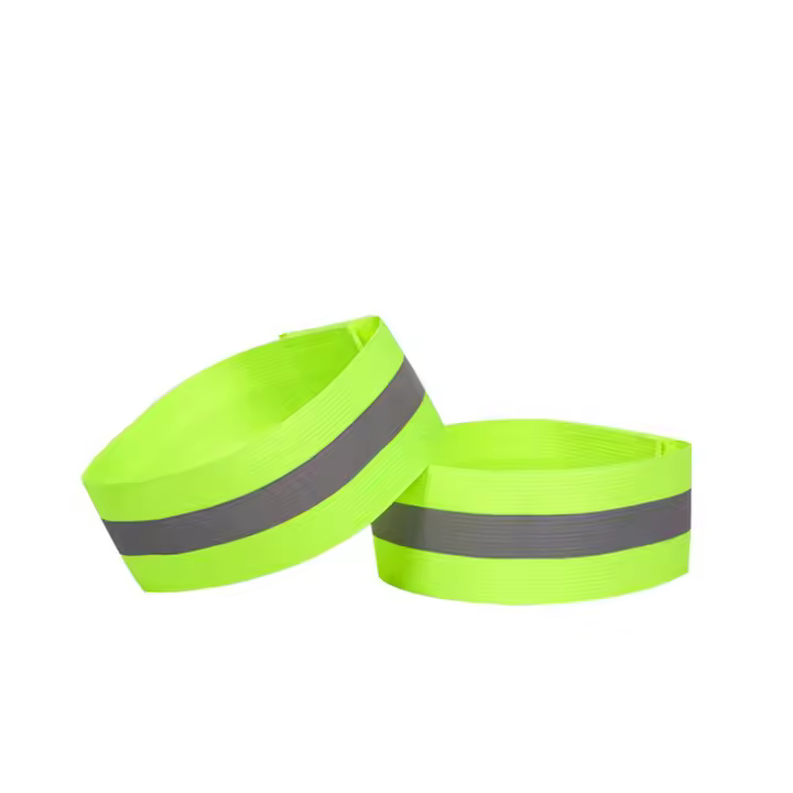 4 piezas de bandas reflectantes de alta visibilidad, correas reflectantes, pulseras de cinta, equipo reflectante para correr para mujeres, hombres, correr, ciclismo, caminar, brazo, muñeca, tobillo, pierna - 1