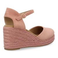 PuntoSalao Sandalias de cuña media en yute para mujer color rosa CF-3036 - details 2