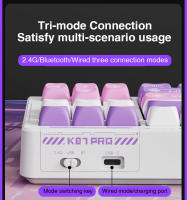 Teclado Mecánico De Juego LINGBAO K87 pro Con Keycaps PBT Structure Hot Swap 3/5 Pins Iluminación RGB Retroiluminada Gasket - details 7