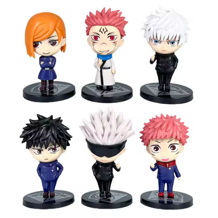 Jujutsu Kaisen 6Pcs/set Figuras De Acción Anime Gojo Satoru Yuji Itadori Muñecos Juguetes Modelo Fushiguro Para Coleccionistas Y Fans - 1