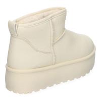 PuntoSalao Botas australianas polipiel plataforma para mujer color beige SL-725 - Botín Plano para Mujer con plataforma  Estilo Australiano  Forrado de Pelo  de Punta Redonda - details 2