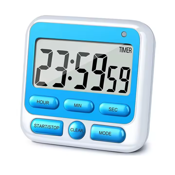 Temporizador de cocina con pantalla Digital magnética, alarma de Cuenta atrás Manual, cuenta atrás para cocinar, reloj despertador de cuenta regresiva, cronómetro para dormir - 1