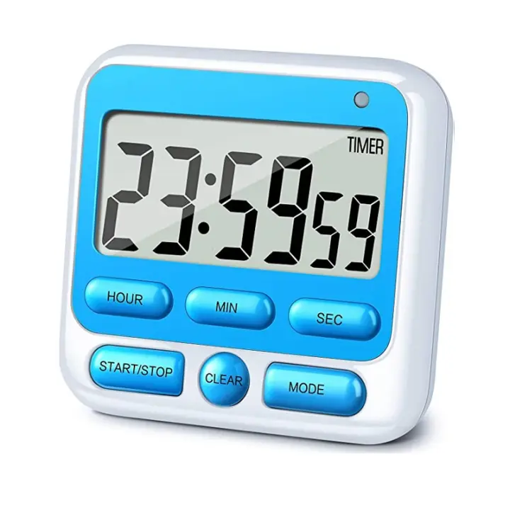 Temporizador de cocina con pantalla Digital magnética, alarma de Cuenta atrás Manual, cuenta atrás para cocinar, reloj despertador de cuenta regresiva, cronómetro para dormir - 1