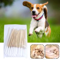 50/100 PCS Palitos De Algodón Para Limpieza De Orejas De Perros Y Gatos Eliminación De Manchas Y Cera De Orejas De Mascotas - details 3