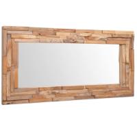 vidaXL Teca Espejo Decorativo Madera Decoración Pared Entrada Dimensiones 60 x 60 cm, 90 x 60 cm, 120 x 60 cm - details 2