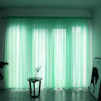Cortina De Tules Sólida Y Transparente 100x200cm Para Sala De Estar Y Dormitorio Sin Dobles Capas Moderno Cortina De Ventana - details 36