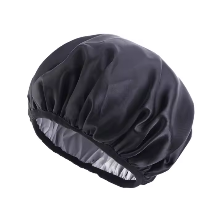 Gorro De Ducha Para Mujer Ajustable Y Reutilizable De Doble Capa Impermeable Interior De EVA Exterior Resistente Al Agua - 1