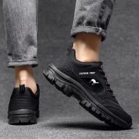 Zapatos De Senderismo Para Hombre Antideslizantes Ligeros Y Confortables Tenis Masculinos De Verano Con Cierre De Lazo Y Lining De Plush - details 8