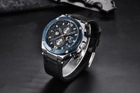 Reloj De Pulsera Deportivo Multifuncional Para Hombre BENYAR 2023 Cronógrafo De Cuarzo Resistente Al Agua 30M Con Manos Luminosas Y Calendario Completo Material De Correa De Cuero - details 10