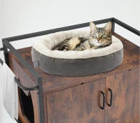 Cama De Gato Cómoda Y Antideslizante Redonda Donut Para Pequeños Medianos Y Grandes Mascotas Suave Y Cálida Máquina Lavable Color Beige - details 1