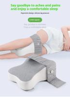 Almohada De Memoria Ortopédica De Algodón Suave Para Maternidad Con Correa Ajustable Soporte De Rodilla Y Pierna Para Dormir De Lado - details 0