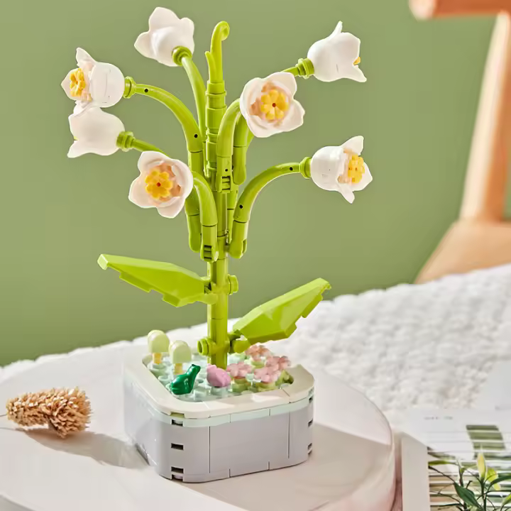 Bloques de construcción de flores, flores preservadas, 10328, rosa, regalo del Día de San Valentín, ramo romántico, juego de montaje - 1